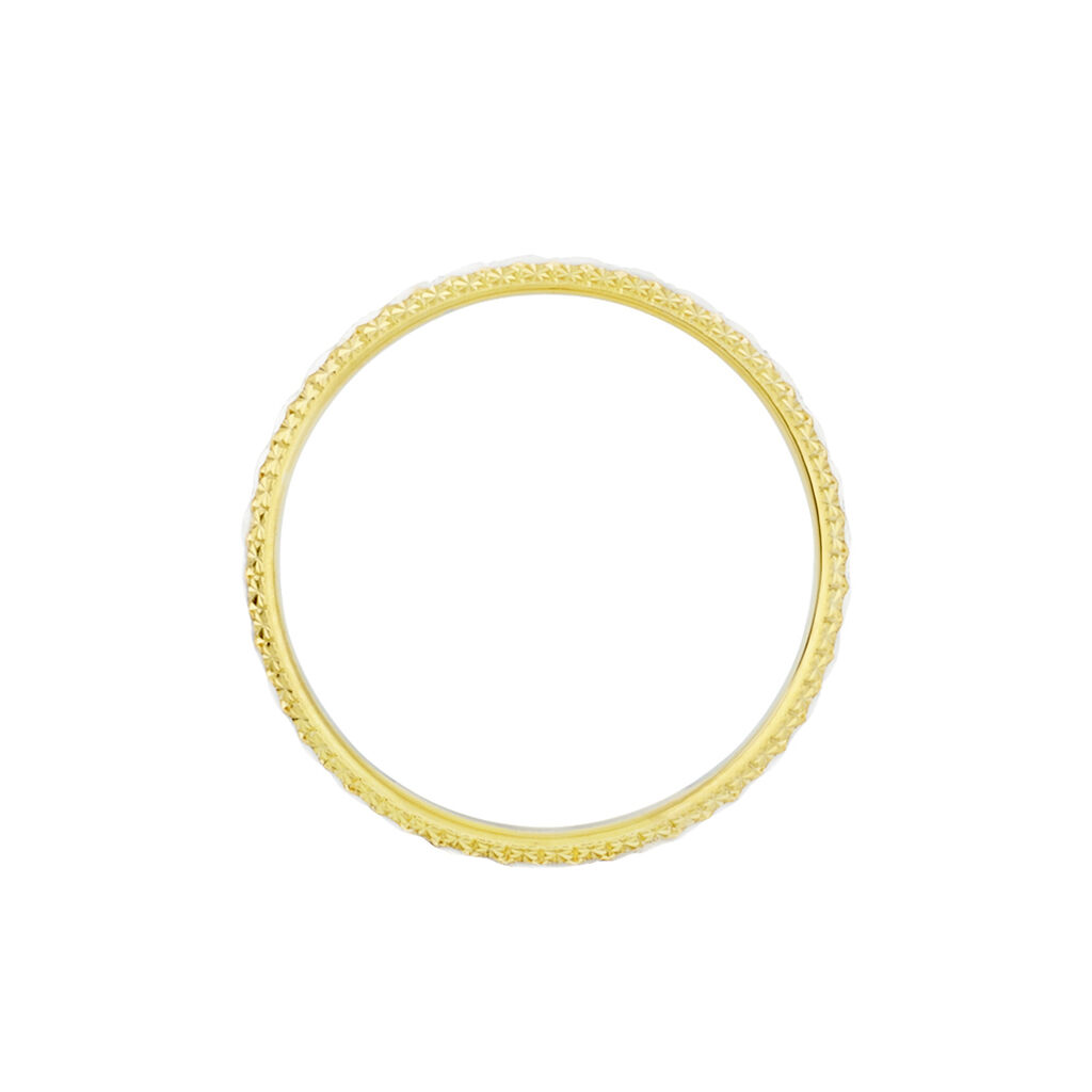 Alliance Multi Facettes Diamantee Demi Jonc Classique Or Bicolore - Alliances Femme | Histoire d’Or