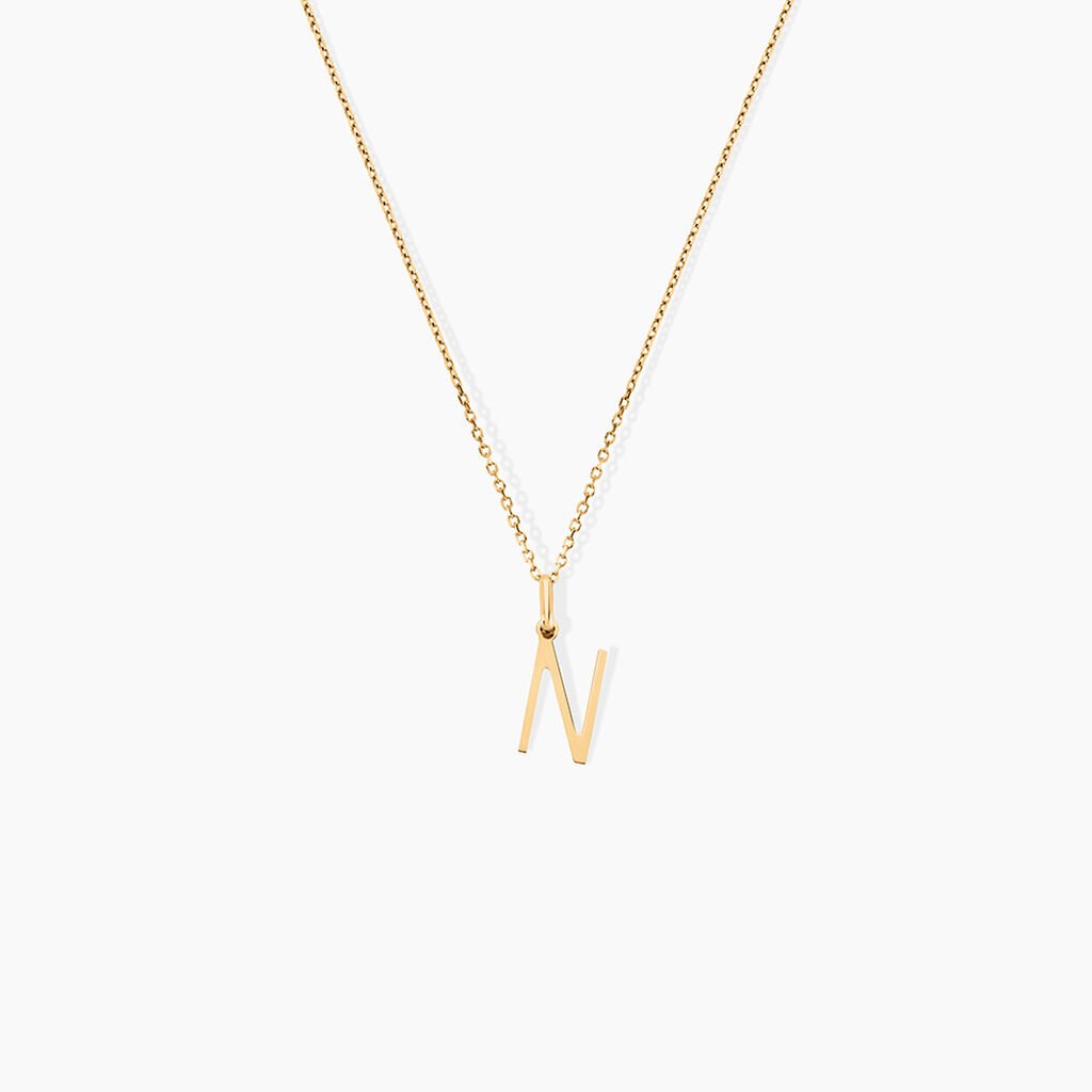Pendentif Ionia Lettre Or Jaune - Pendentifs Famille | Histoire d&rsquo;Or