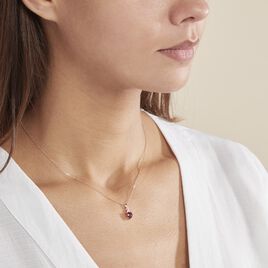 Collier Or Rose Clothilde Rhodolite - Colliers Femme | Histoire d’Or