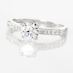 Bague Solitaire Hemera Or Blanc Diamant Synthetique - Bagues solitaires Femme | Histoire d&rsquo;Or