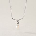 Collier Or Blanc Proximae Perle De Culture Oxydes De Zirconium - Colliers Femme | Histoire d&rsquo;Or
