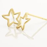 Boucles D'oreilles Puces Alphonsine Etoile De Mer Or Jaune - Clous d'oreilles Femme | Histoire d&rsquo;Or