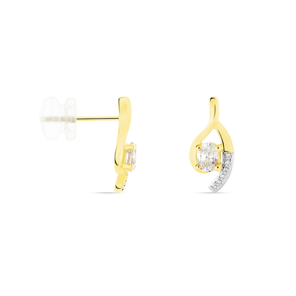 Boucles D'oreilles Sagesse Or Jaune Oxyde Oxyde - Clous d'oreilles Femme | Histoire d&rsquo;Or