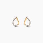 Boucles D'oreilles Puces Chrystalise Or Jaune Diamant - Clous d'oreilles Femme | Histoire d&rsquo;Or