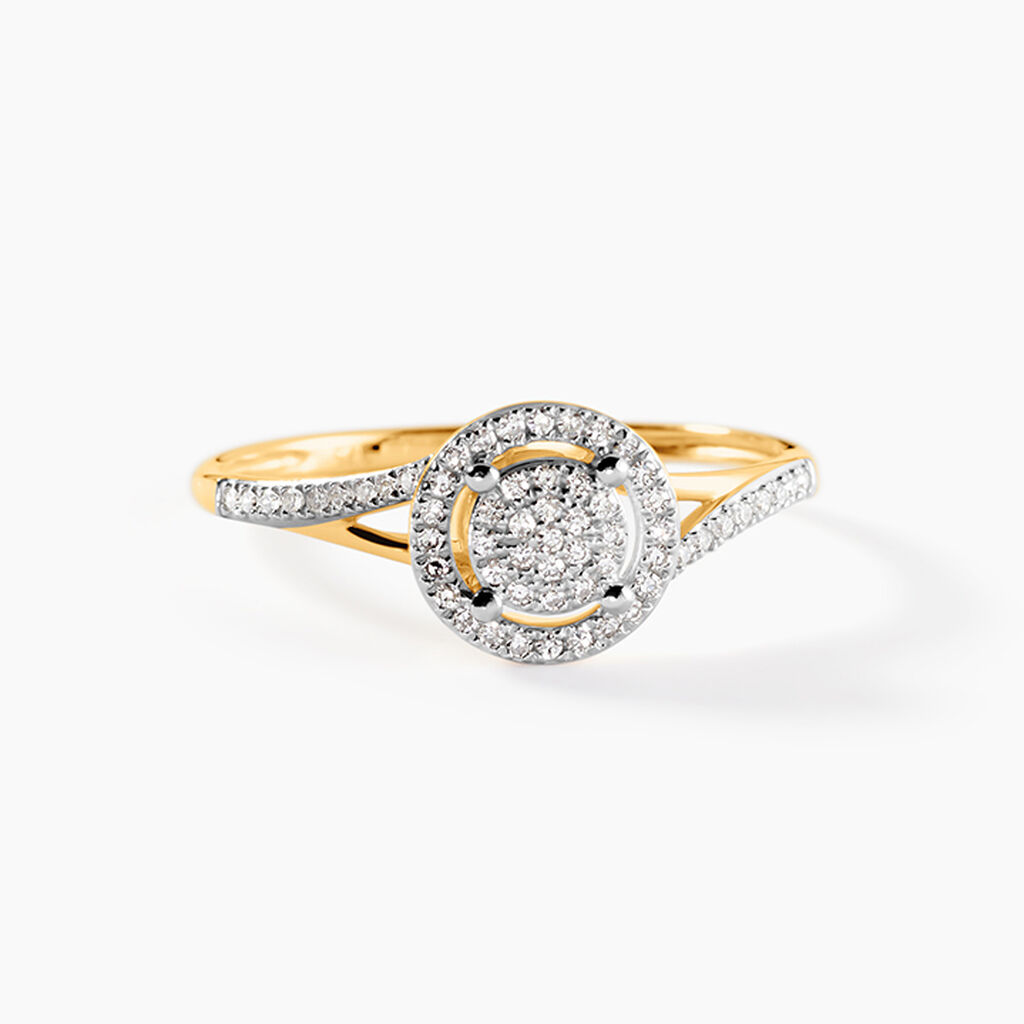 Bague Verna Or Jaune Diamant - Bagues avec pierre Femme | Histoire d&rsquo;Or