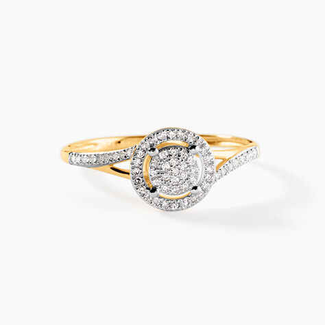 Bague Verna Or Jaune Diamant - Bagues avec pierre Femme | Histoire d&rsquo;Or