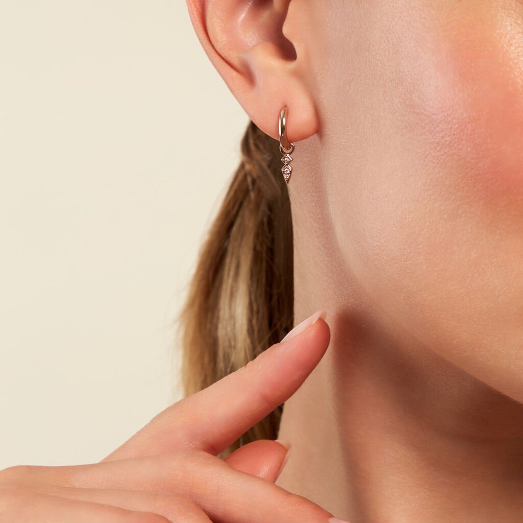 Créoles Lysandra Plaqué Or Doré Oxyde De Zirconium - Boucles d'oreilles créoles Femme | Histoire d’Or