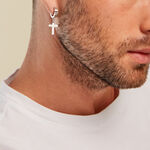 Cr&eacute;ole Unitaire Feodor Acier Blanc - Boucles d'oreilles cr&eacute;oles Homme | Histoire d&rsquo;Or