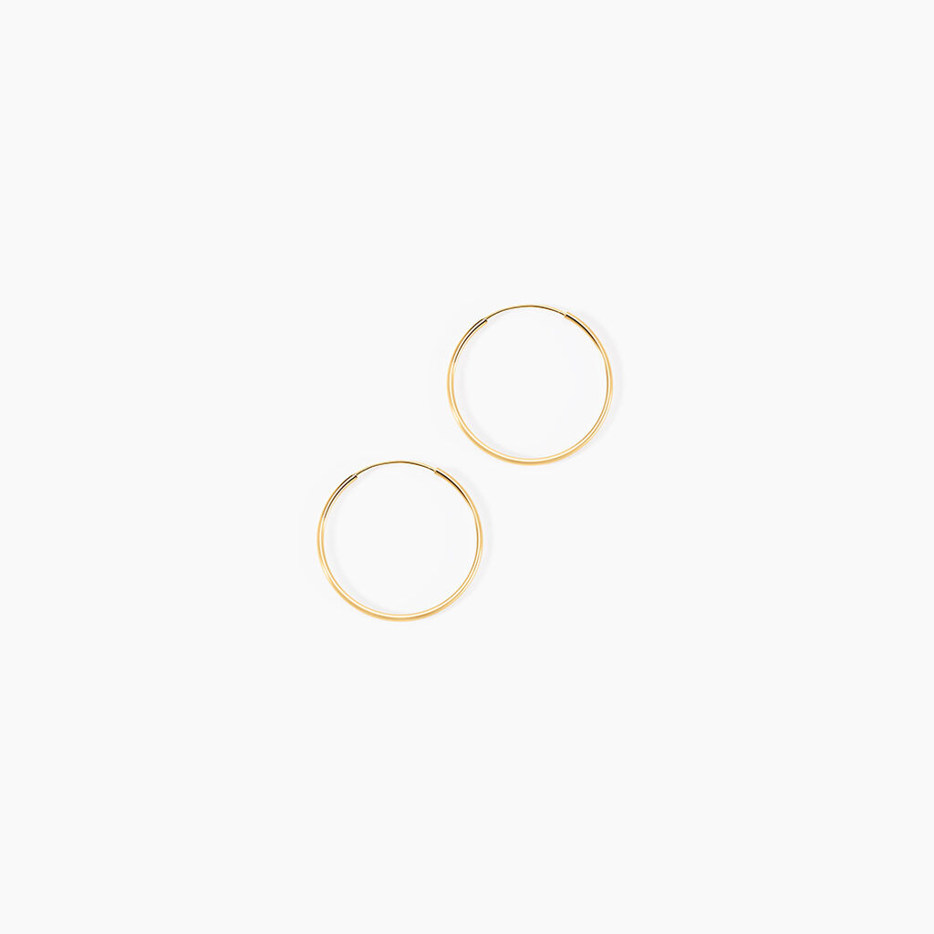 Créoles Muses Or Jaune - Boucles d'oreilles créoles Femme | Histoire d’Or