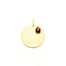 Pendentif Pastille Coccinelle Or Jaune - Cadeaux de naissance Enfant | Histoire d’Or