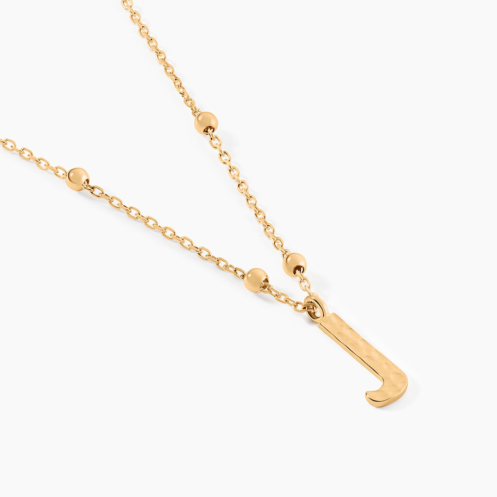 Collier Plaqué Or Jaune Lettra - Colliers fantaisie Femme | Histoire d’Or