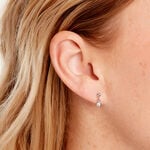 Boucles D'Oreilles Pendantes Fishke Argent Blanc Oxyde De Zirconium - Boucles d'oreilles fantaisie Femme | Histoire d&rsquo;Or