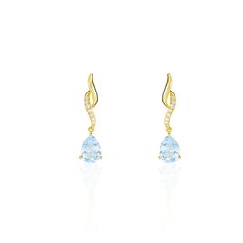 Boucles D'oreilles Pendantes Or Jaune Assaf Topaze - Boucles d'oreilles pendantes Femme | Histoire d’Or