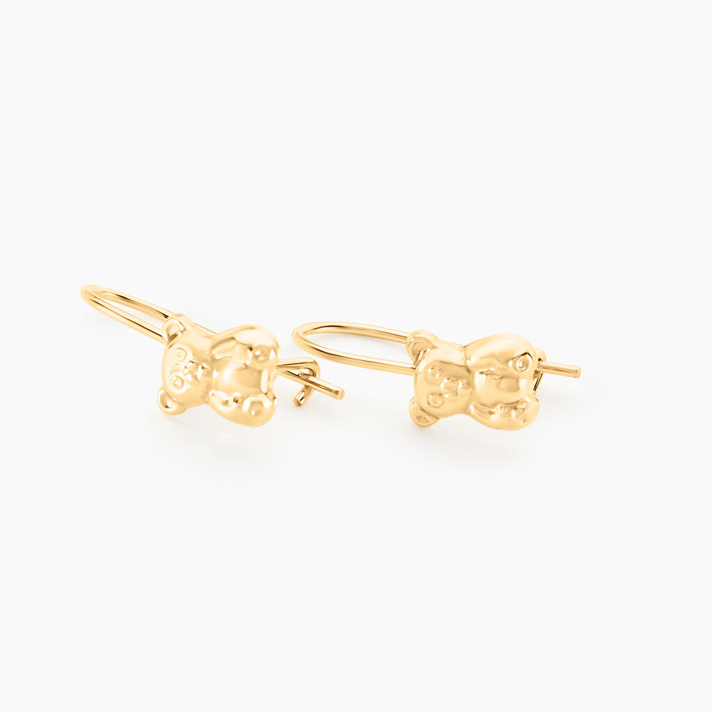 Boucles D'oreilles Pendantes Baptista Ours Or Jaune - Boucles d'oreilles pendantes Enfant | Histoire d’Or