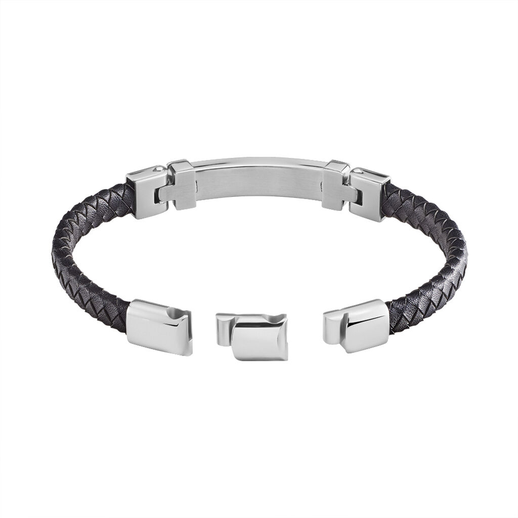 Bracelet Yannick Acier Blanc - Bracelets Cuir Homme | Histoire d&rsquo;Or