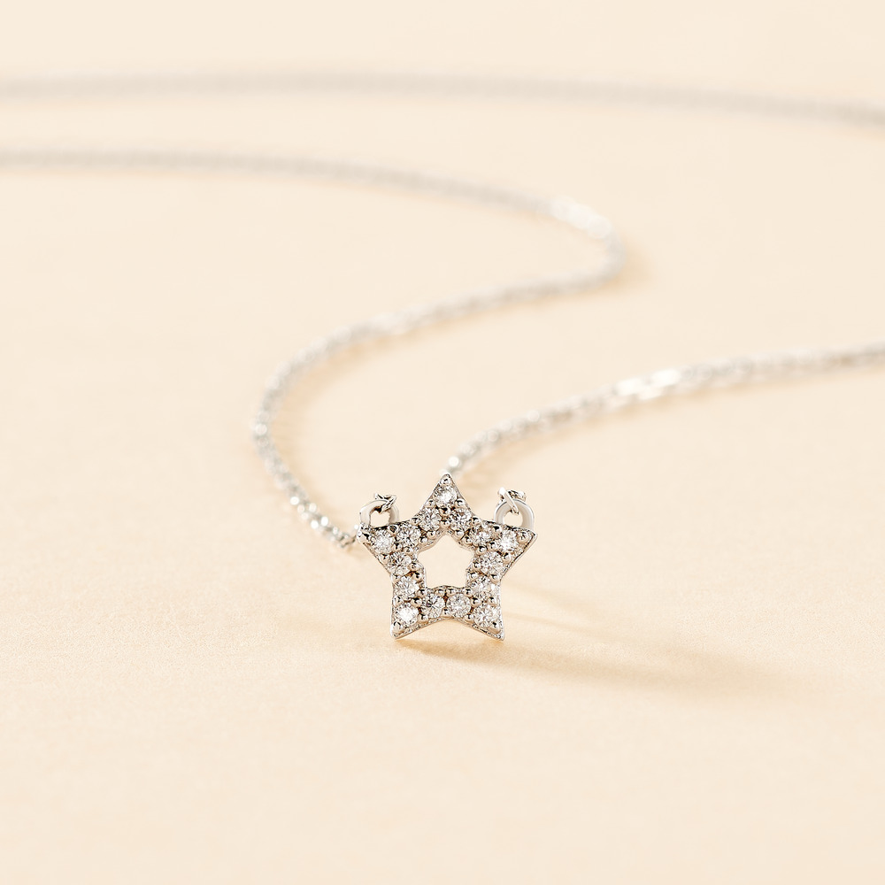Collier Stellan Argent Blanc Oxyde De Zirconium - Colliers fantaisie Femme | Histoire d’Or
