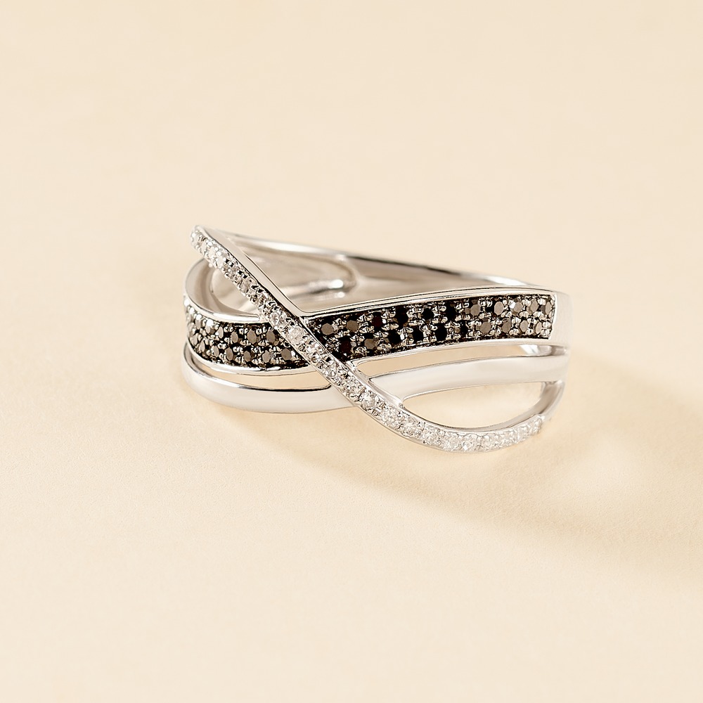 Bague Emilie Or Blanc Diamant - Bagues avec pierre Femme | Histoire d&rsquo;Or