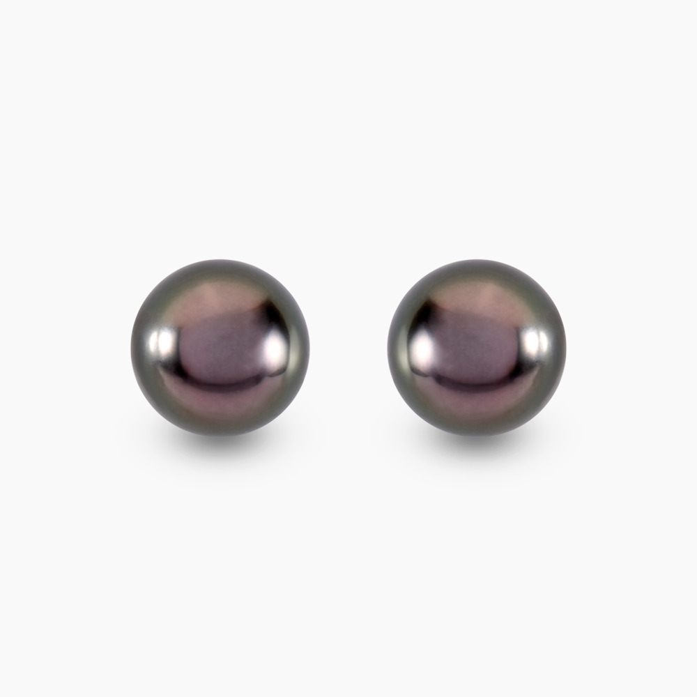 Boucles D'oreilles Pendantes Or 18k Avec Perles Noires De Tahiti Et Diamants - Occasion