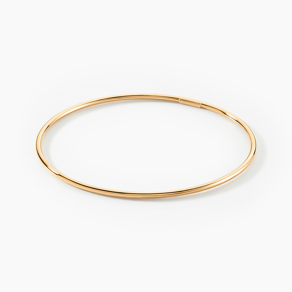 Jonc à Charnière Or Blanc 9 Carats (375/1000) - 6 Cm X 5 Mm, 5 Grammes - Neuf Avec étiquettes