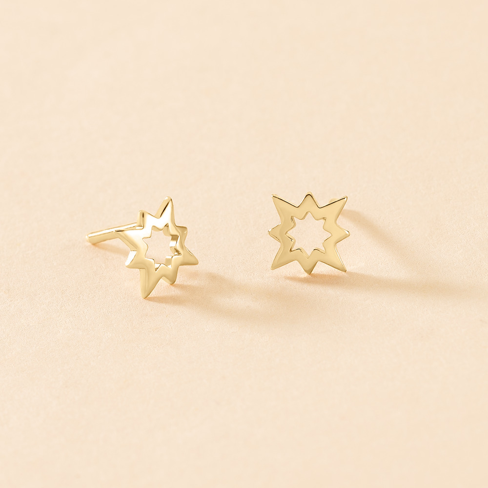 Boucles D'oreilles Puces Asdis Plaque Or Jaune - Boucles d'oreilles fantaisie Femme | Histoire d’Or
