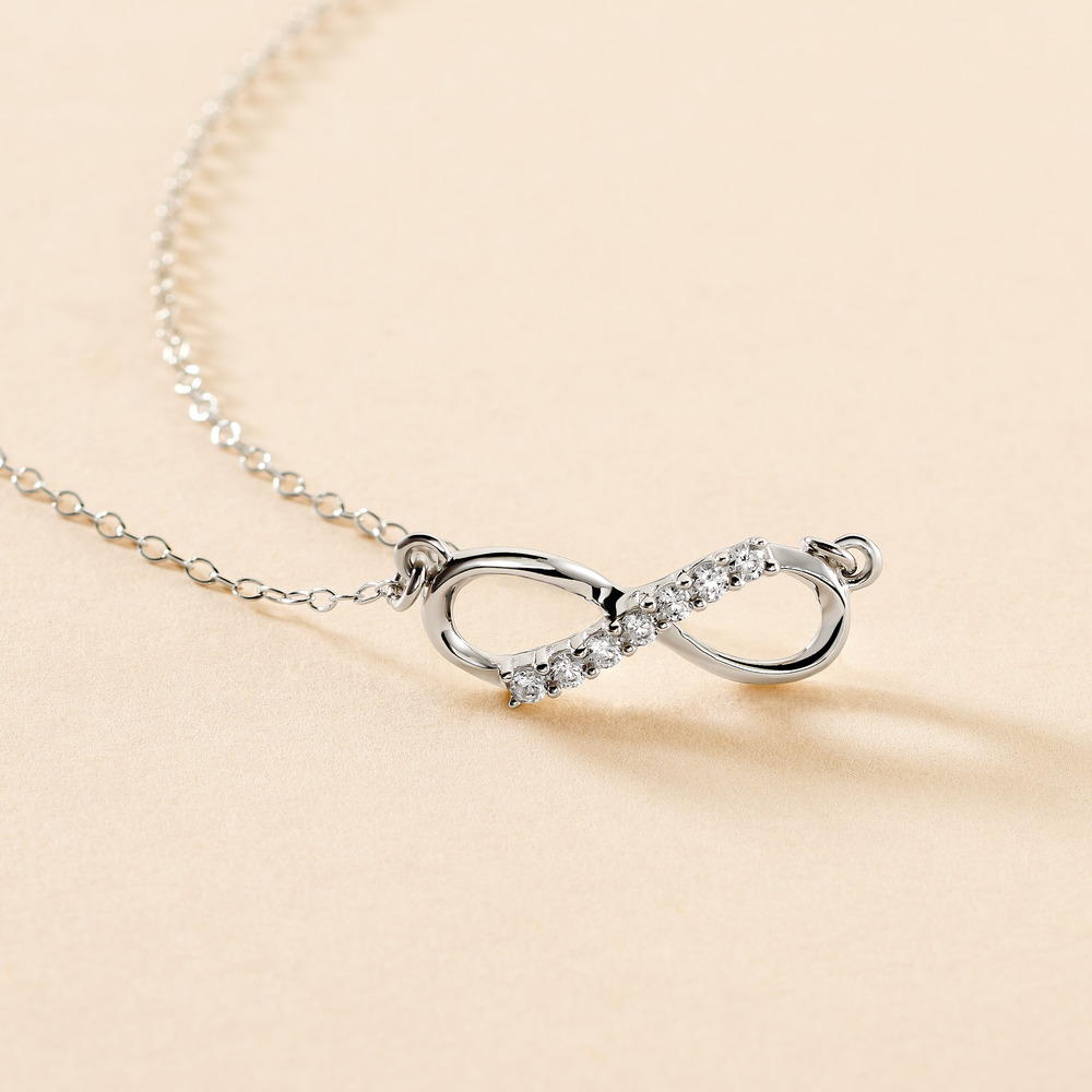 Collier Sohila Argent Blanc Oxyde De Zirconium - Colliers fantaisie Femme | Histoire d&rsquo;Or