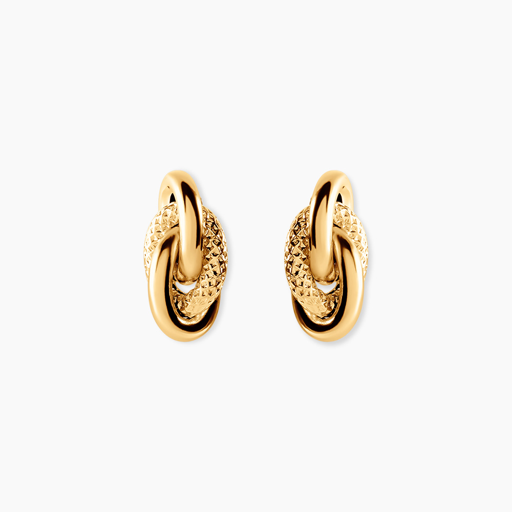 4 boucles d'oreilles gouttes - Coloration dorée