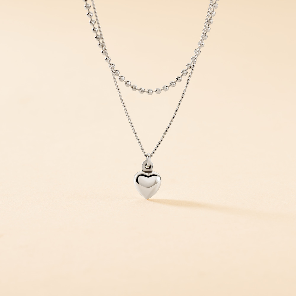 Collier Monifa Argent Blanc - Ras de cou Femme | Histoire d’Or