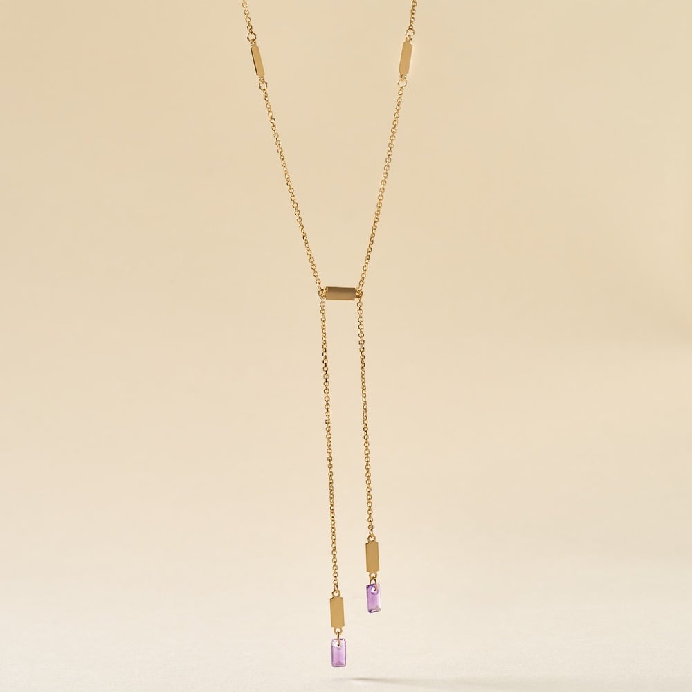 Collier Lavender Or Jaune Améthyste - Colliers Femme | Histoire d’Or