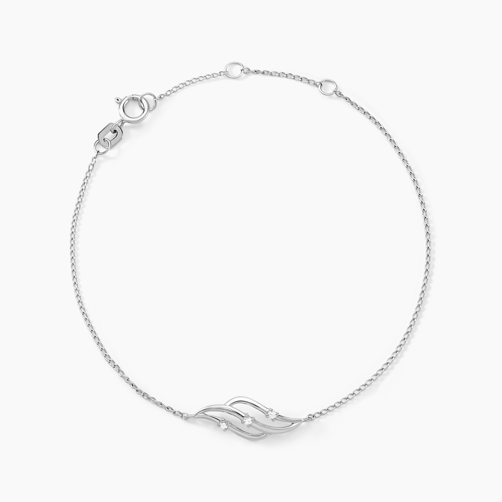 Bracelet Perles Blanches Femme Double Tour Plumes