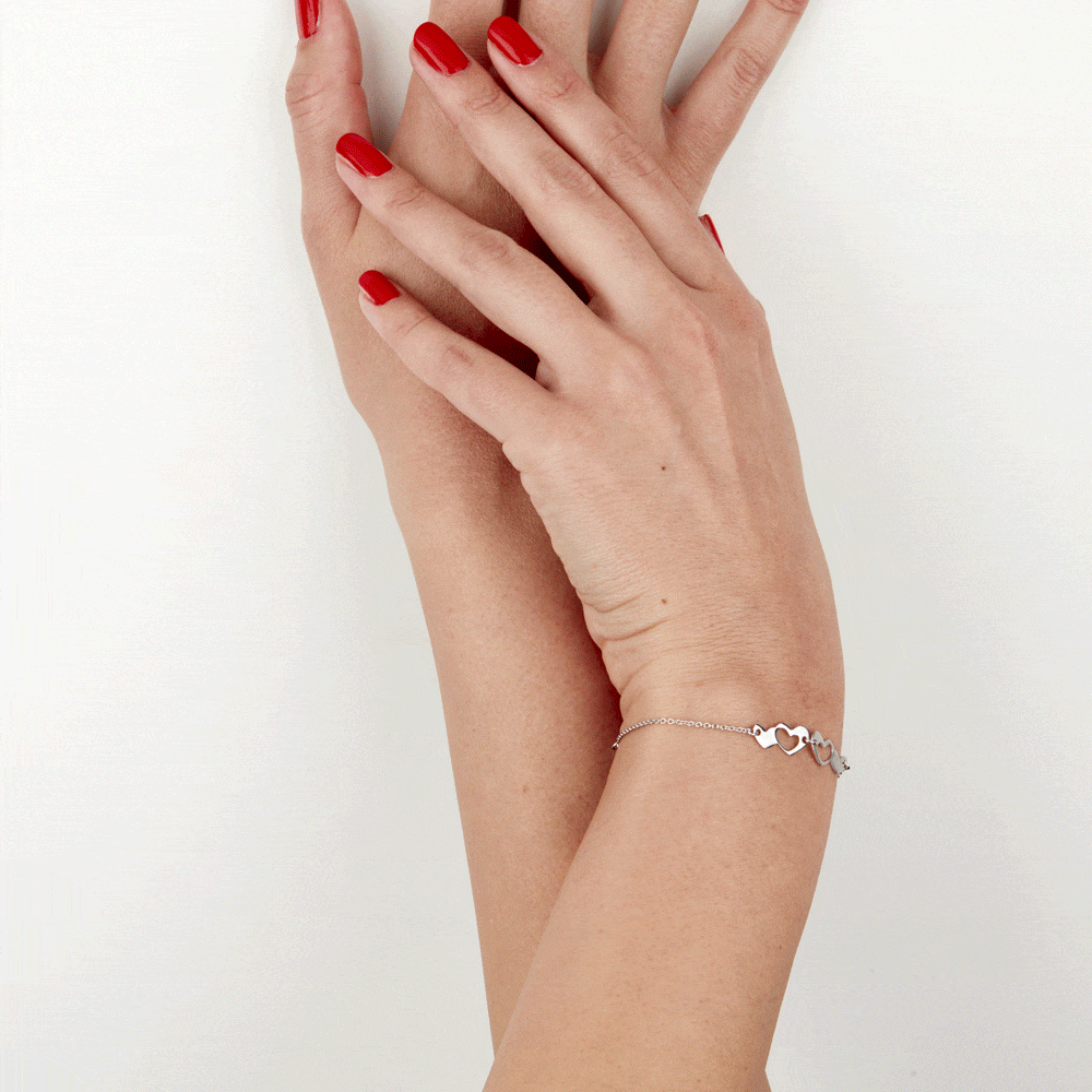Bracelet Vanilla Argent Blanc - Bracelets Coeur Femme | Histoire d’Or