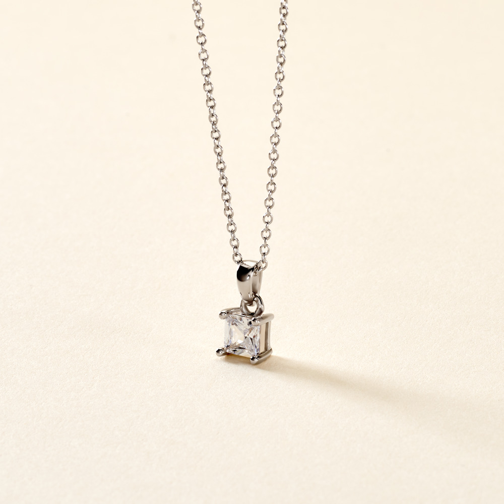 Collier Argent Blanc Jenah Oxyde De Zirconium - Colliers fantaisie Femme | Histoire d&rsquo;Or