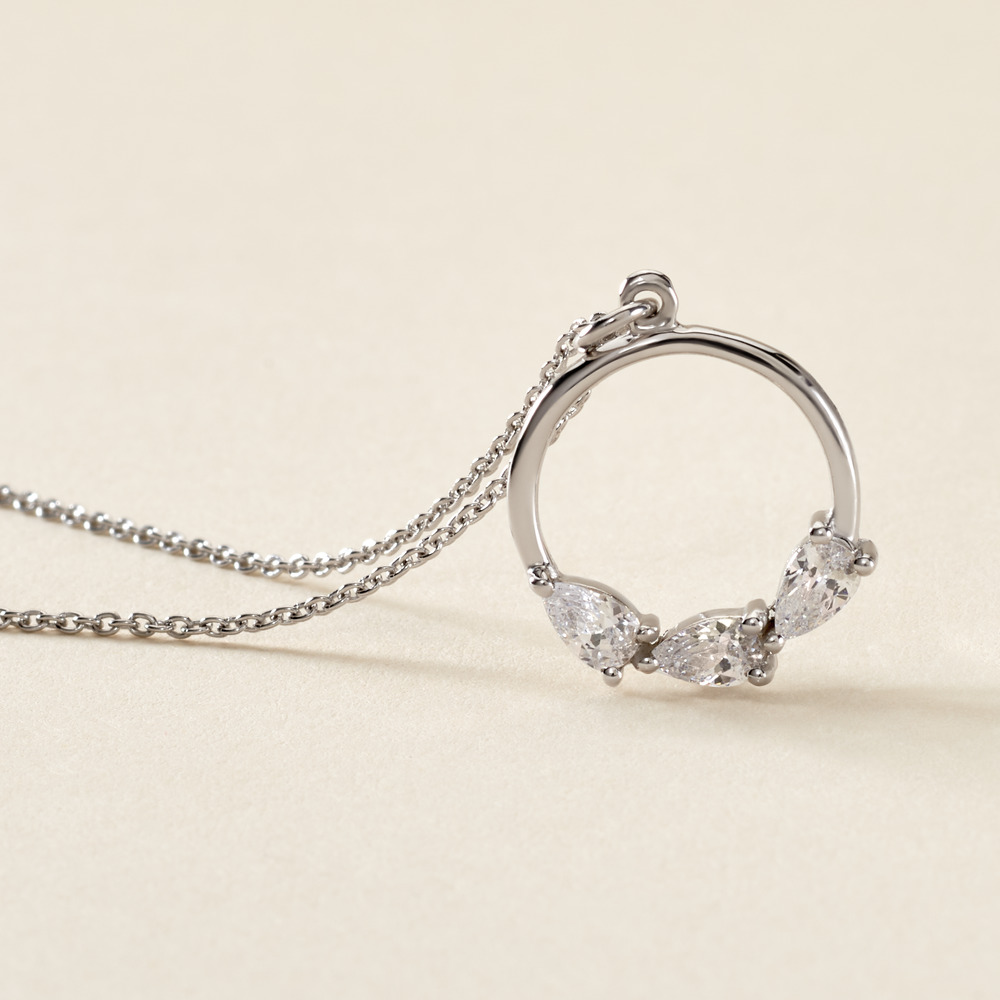 Collier Izamal Argent Blanc Oxyde De Zirconium - Colliers fantaisie Femme | Histoire d&rsquo;Or