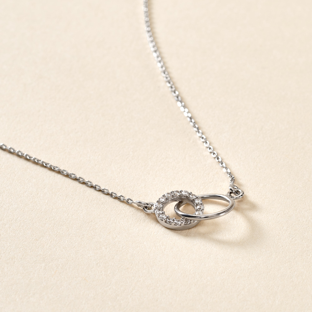 Collier Twillie Argent Blanc Oxyde De Zirconium - Colliers fantaisie Femme | Histoire d&rsquo;Or