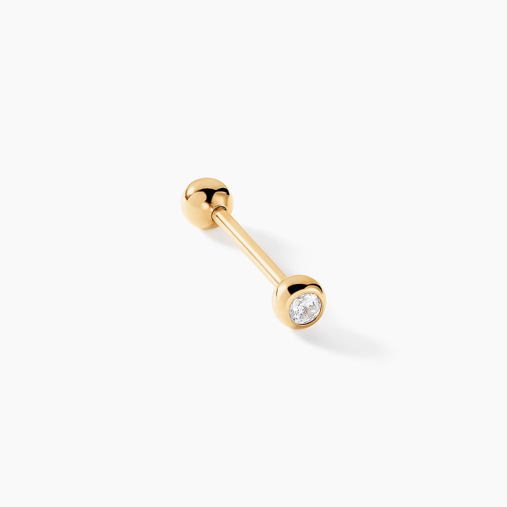 NKlaus Orecchini A Perno In Oro 333 (8 Karat) Con Zirconi 3,00mm - Eleganti Per Lei, Lui, Bambino