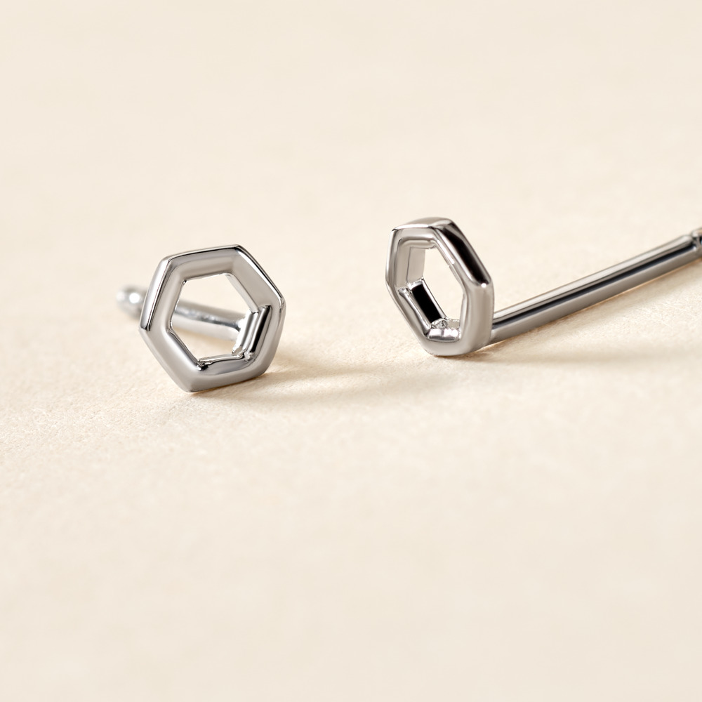 Boucles D'oreilles Puces Ulima Argent Blanc - Boucles d'oreilles fantaisie Femme | Histoire d&rsquo;Or