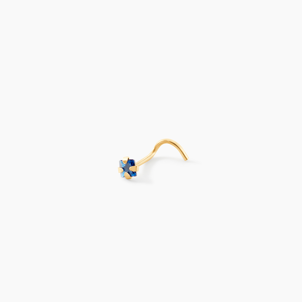 Achat Piercing de nez en or jaune et oxydes de zirconium, 2mm | Bijouterie Horlogerie Caucino, à Annecy, Chambery et Pontcharra