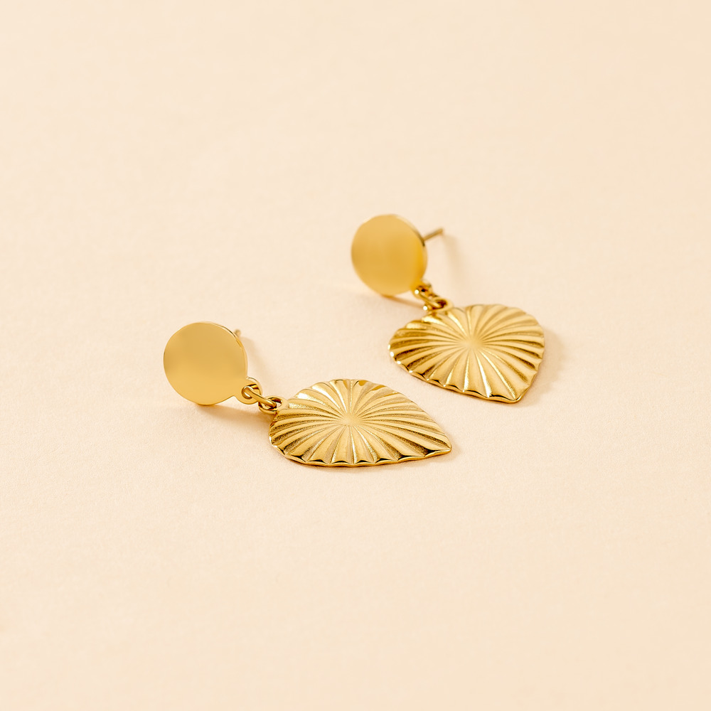 Boucles D'oreilles Pendantes Hyacinth Acier Jaune - Boucles d'oreilles fantaisie Femme | Histoire d&rsquo;Or