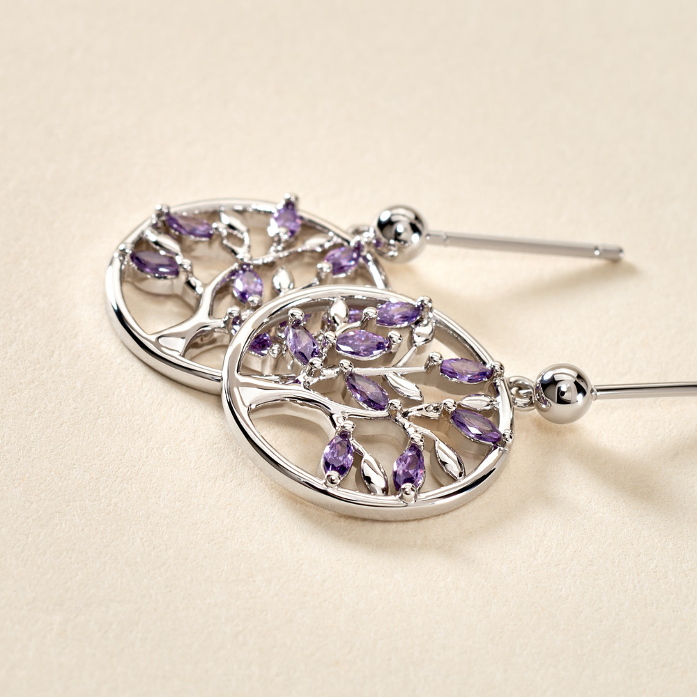 Boucles D'oreilles Pendantes Venka Argent Blanc Oxyde De Zirconium - Boucles d'oreilles fantaisie Femme | Histoire d&rsquo;Or