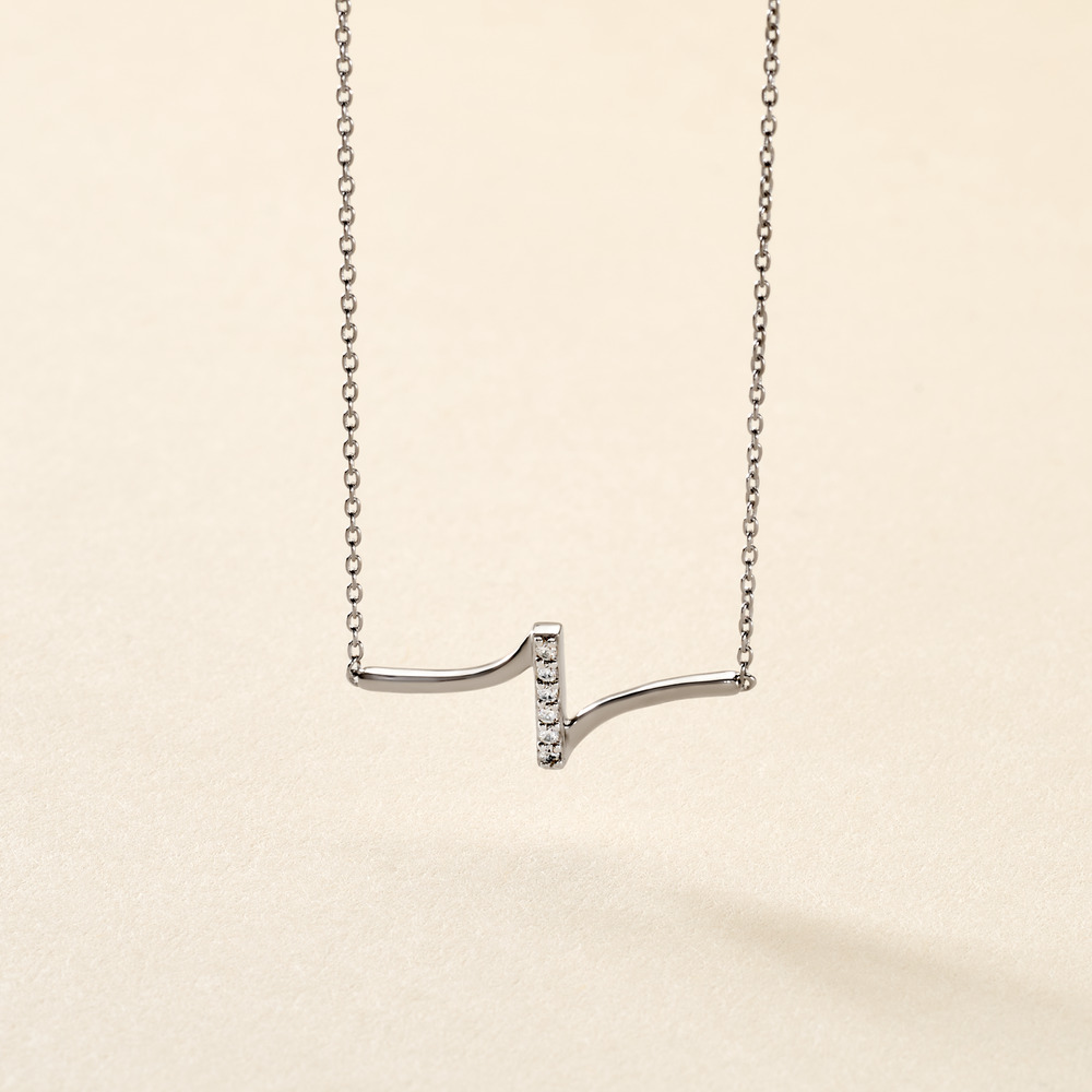 Collier Suraj Argent Blanc Oxyde De Zirconium - Colliers fantaisie Femme | Histoire d&rsquo;Or