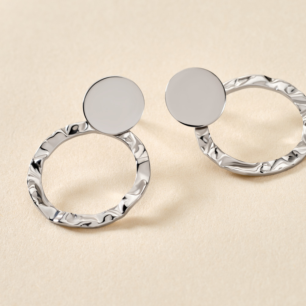 Boucles D'oreilles Pendantes Merrilie Argent Blanc - Boucles d'oreilles fantaisie Femme | Histoire d&rsquo;Or