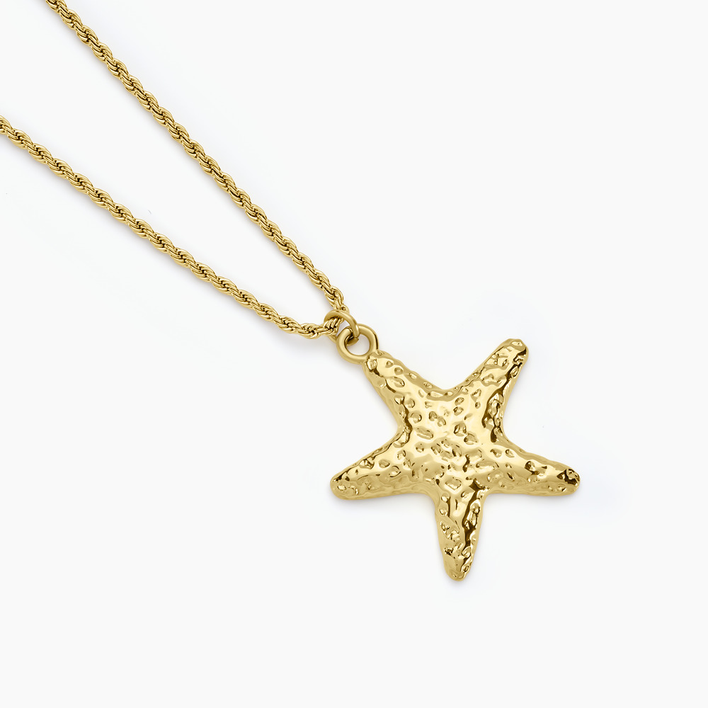 Pendentif à breloques en acier inoxydable or, pendentif étoile de mer creuse, bijoux, accessoires de bricolage en acier inoxydable à vendre Pendentif à breloques en acier inoxydable or, pendentif étoile de mer creuse, bijoux, accessoires de bricolage en acier inoxydable à vendre