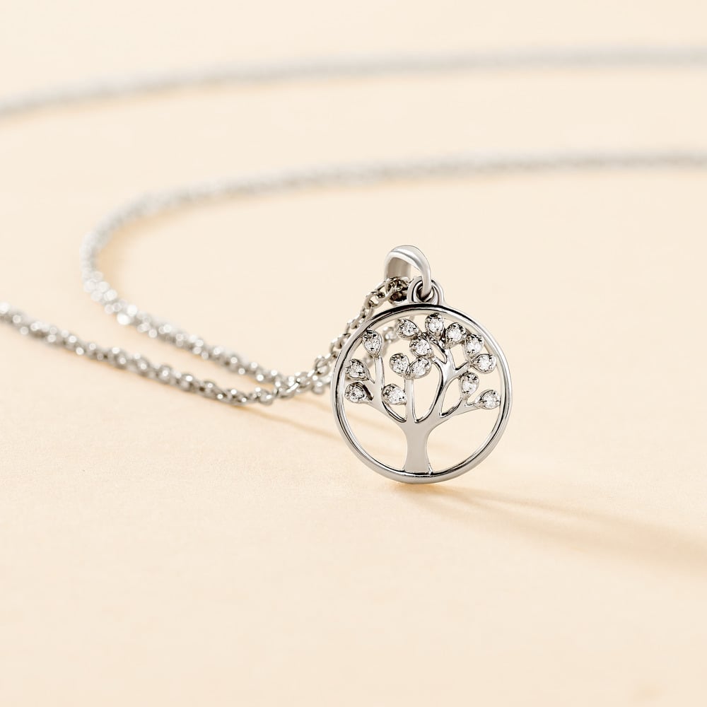 Collier Veva Argent Blanc Oxyde De Zirconium - Colliers fantaisie Femme | Histoire d&rsquo;Or